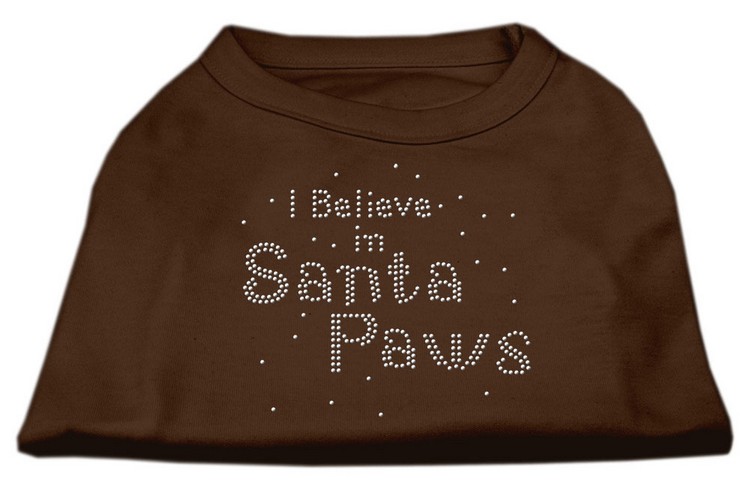 I Believe in Santa Paws Shirt Brown Med